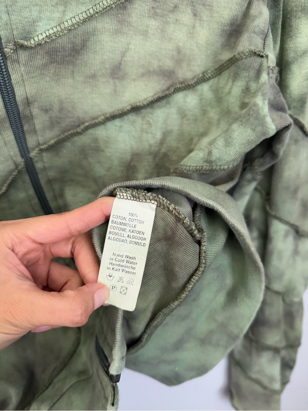 90s Y2K Grunge Full Zip Hoodie Green Forest Goblin Small/Medium Streetwear - Picture 4 of 9